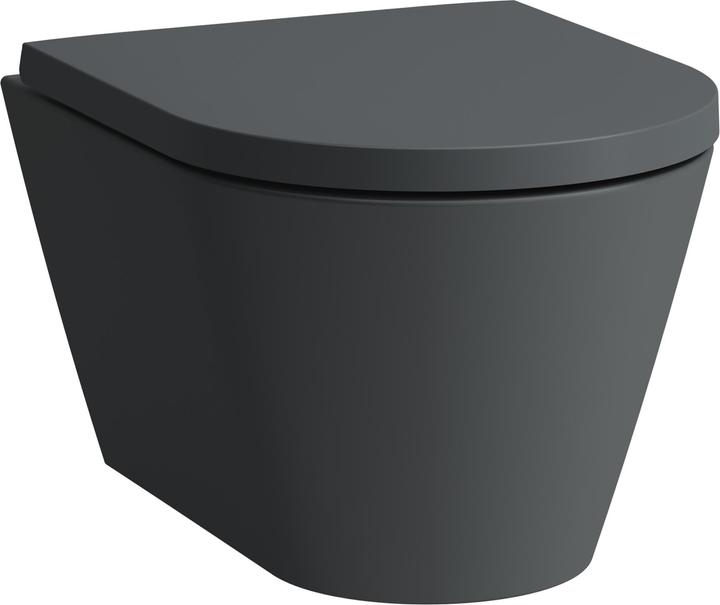 Produktbild Laufen Wand-WC COMPACT KARTELL spülrandlos, Tiefspüler graphit matt