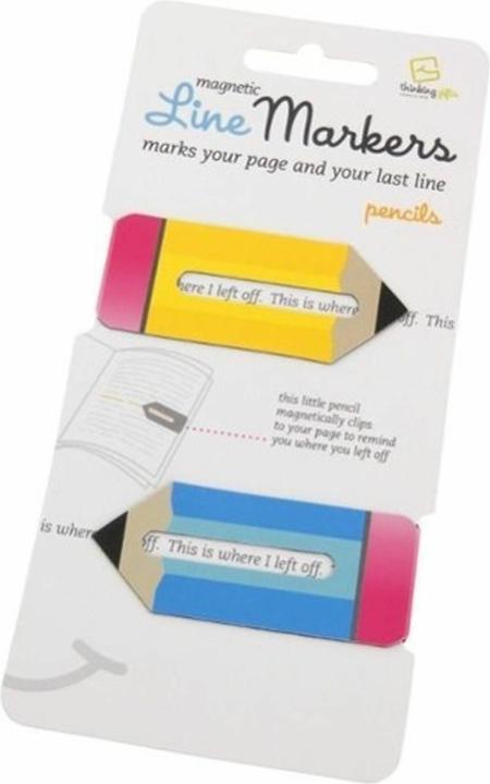 Actual product image Bookchair Line Markers Pencils - Magnetic bookmarks set of 2