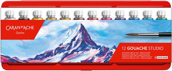 Produktbild Caran d'Ache Gouache Studio Tuben 10ml Metallschachtel (Mehrfarbig, 120 ml)