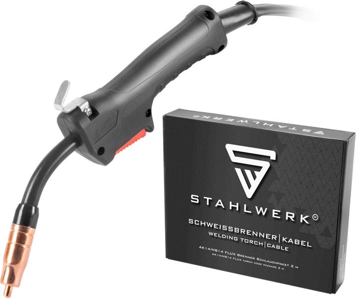 Stahlwerk FLUX welding torch AK14 | MB14 up to 160 A, 2 m hose package 9 mm mandrel