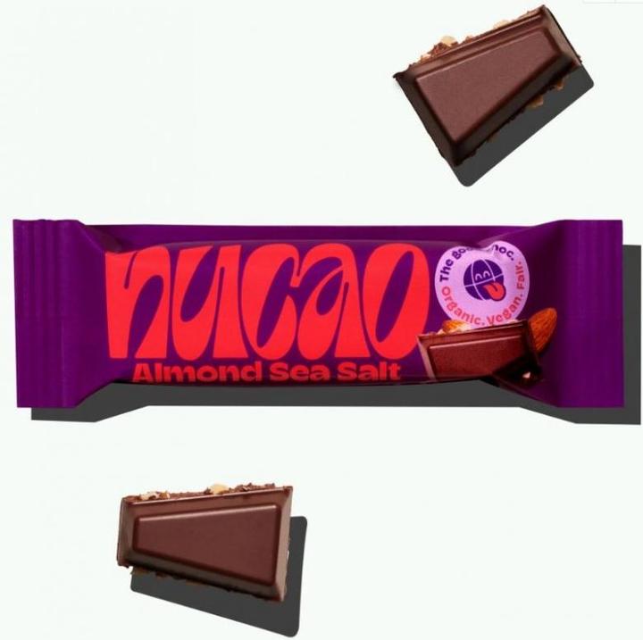 Actual product image Nucao Chocolate bar vegan Almond Sea Salt (33g) (36 g)