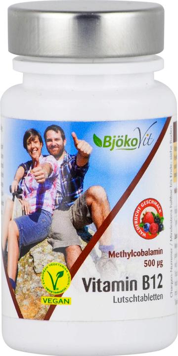 Produktbild BjökoVit Vitamin B12 Methylcobalamin 500µg Waldfrucht Lutschtabletten (60 Stück, Tabletten)