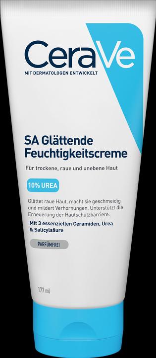 CeraVe SA Urea Glättende Feuchtigkeitscreme bei trockener, rauer und unebener Haut am Körper