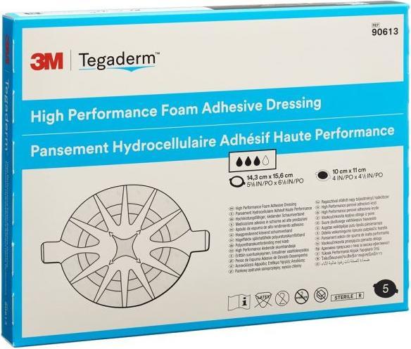 Immagine prodotto 3M Tegaderm schiuma adesiva, ovale 14.3 x 15.6cm (1 x)