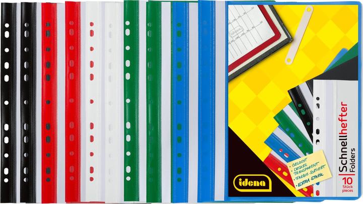 Immagine prodotto Idena Cartella rapida A4 PP perforata 5 colori 10 pezzi (A4, 10 x)