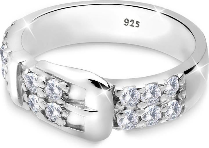 Actual product image Elli Ring Belt Basic Zirconia 925 Silver (56, 925 Silver)
