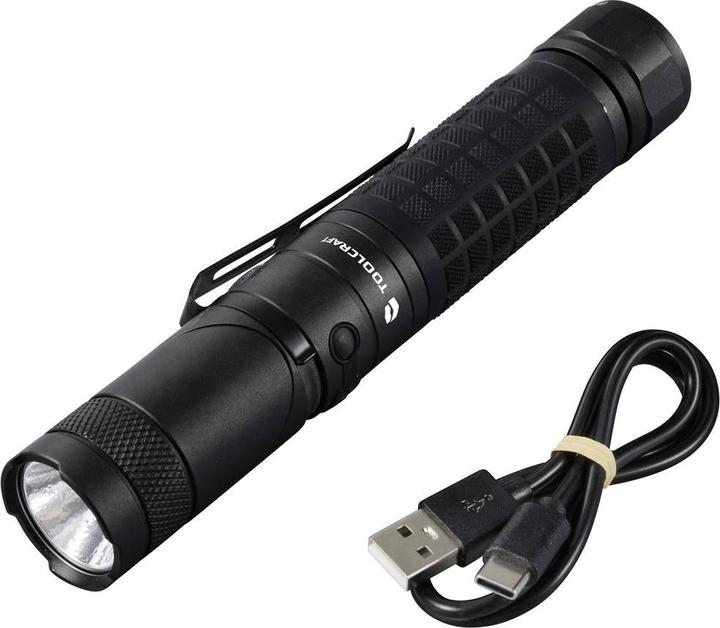 Produktbild Toolcraft LED Handlampe mit Magnethalterung, verstellbar, mit Gürtelclip, Grosse (17 cm, 3000 lm)