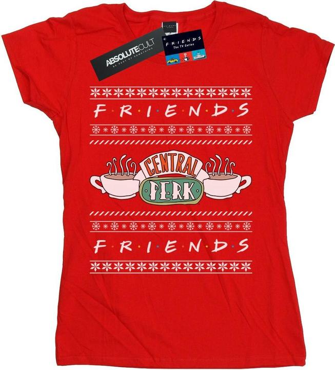 Actual product image Friends Womens/Ladies Fair Isle Central Perk Cotton T-Shirt (M)