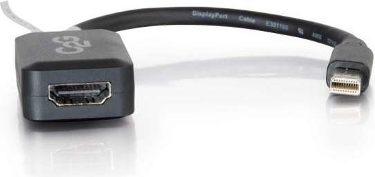 Image du produit C2G 54313 Adaptateur de câble vidéo 0,2 m Mini DisplayPort HDMI noir (HDMI, Mini DP, 20 cm)