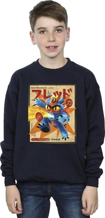 Actual product image Disney Boys Big Hero 6 Baymax Fred Newspaper Sweatshirt (152, 158)