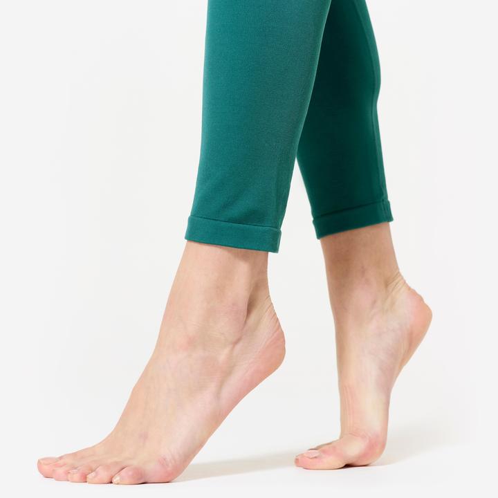 Produktbild Kimjaly Lange Leggings Yoga Zweite-Haut-Effekt hoher Bund - blaugrün (L)