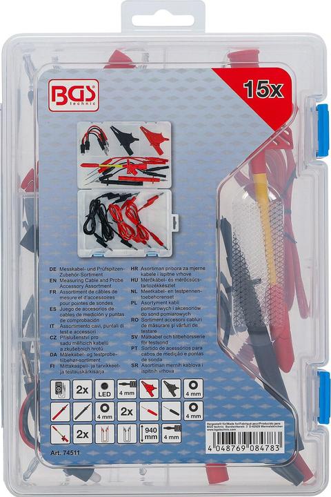 Actual product image BGS Measuring cable and test probe accessories range
