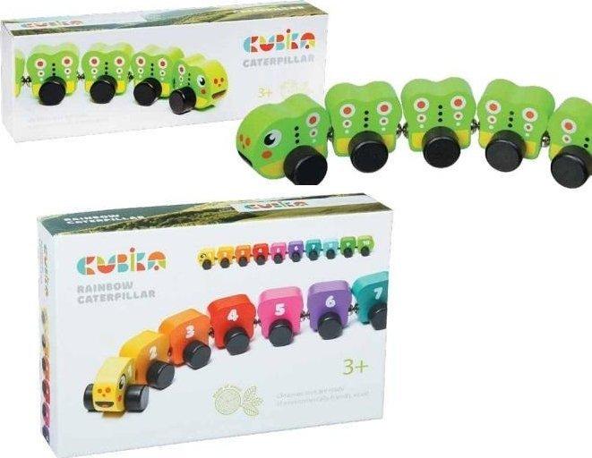 Produktbild Cubika Regenbogenwurm-Lernzahlen aus Holz 15399