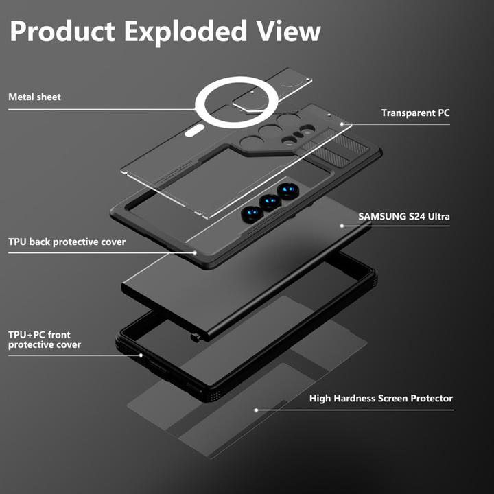 Image du produit Redpepper Samsung Galaxy S24 Ultra - IP68 Mars Series Wasserdichtes Outdoor Case mit MagSafe schwarz (Samsung Galaxy S24 Ultra)