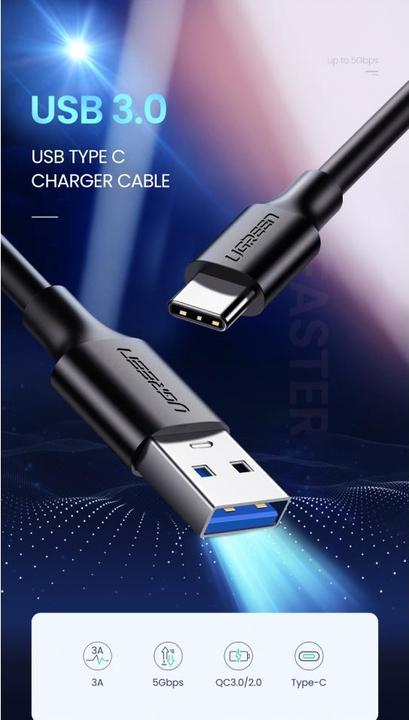 Actual product image Ugreen USB-C to USB-A 3.0 3A Data Cable (1 m, USB 3.0)