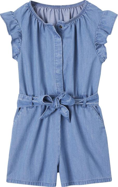 Image du produit Vertbaudet Combinaison fille en denim léger (98)
