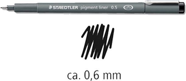 Actual product image Staedtler Pigment Liner 308 (Black, Grey, 1 x)