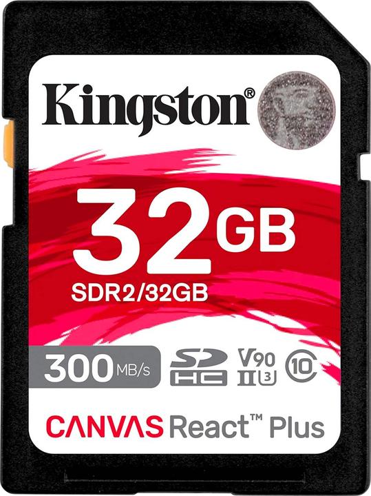 Kingston Canvas React Plus (32 GB, SDHC, U3, UHS-II)