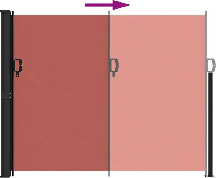 Actual product image VidaXL Extendable side awning red (1.60 m)