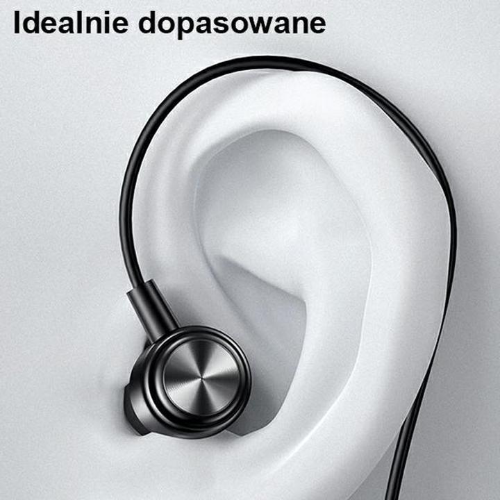 Actual product image Usams Słuchawki stereo EP-44 jack 3.5mm czarny/black HSEP4401 (US-SJ548) (ANC, Cable)