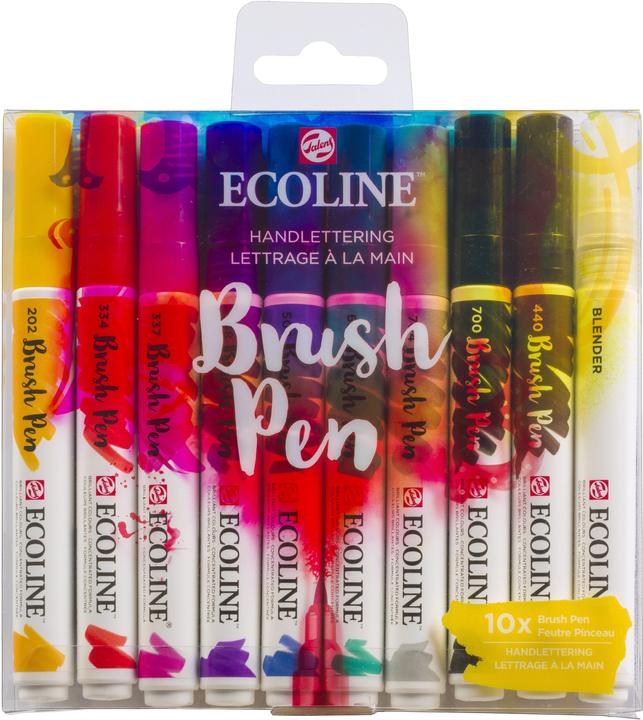 Actual product image Talens Ecoline Brush Pen Set (Multicoloured, Red|Multicoloured, 10 x)