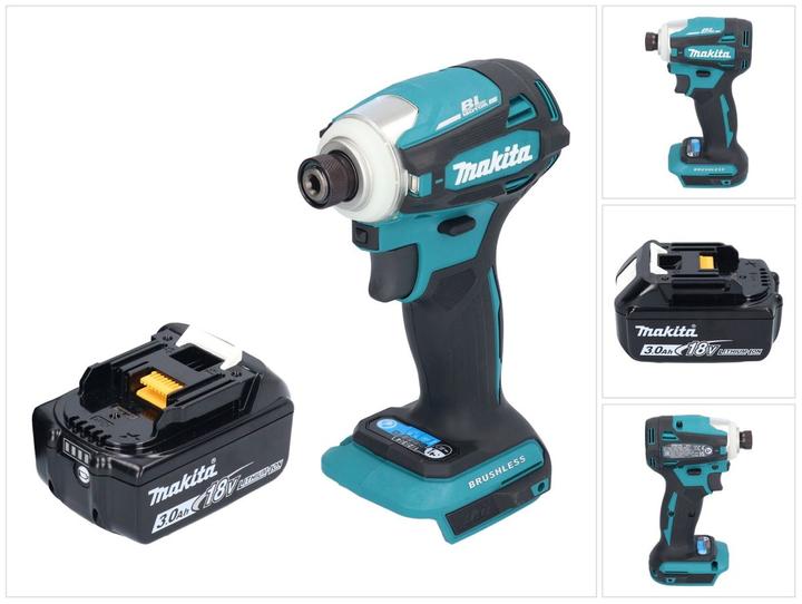 Actual product image Makita DTD 172 F1 cordless impact wrench 18 V 180 Nm 1/4" brushless + 1x rechargeable battery 3.0 Ah - (Rechargeable battery operated)