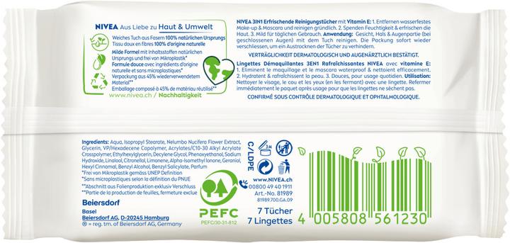 Image du produit NIVEA 3 in 1 (Chiffons de nettoyage)