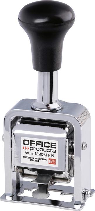Immagine prodotto Office Products Numeratrice automatica BÜROPRODUKTE, 6 cifre, altezza cifre 4,5 mm, argento
