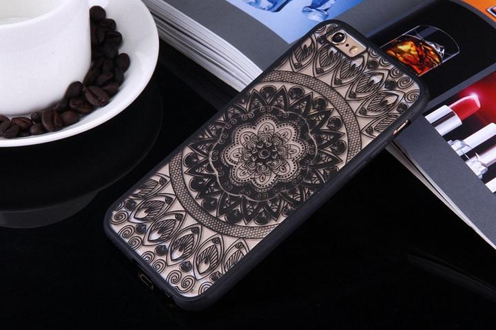 Produktbild König Design Xiaomi Redmi Note 4 Handy Hülle Mandala Case Schutzhülle Motiv Kreis Schwarz Neu (Xiaomi Redmi Note 4)