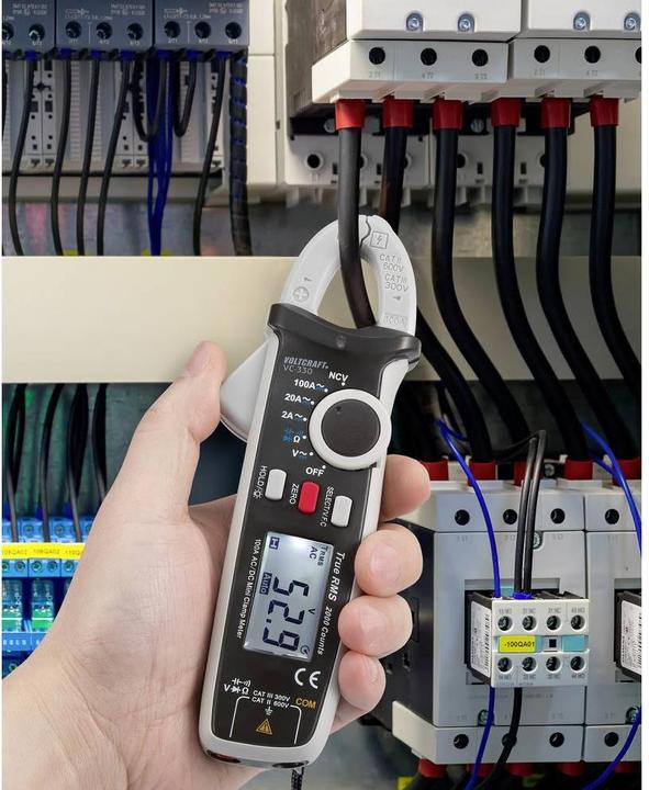 Actual product image Voltcraft AC/DC TrueRMS current clamp (CAT II 600V, CAT III 300V)