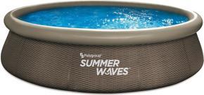 Actual product image Summer Waves Pool Quick Set Dark Double Rattan 366 X 76 Cm