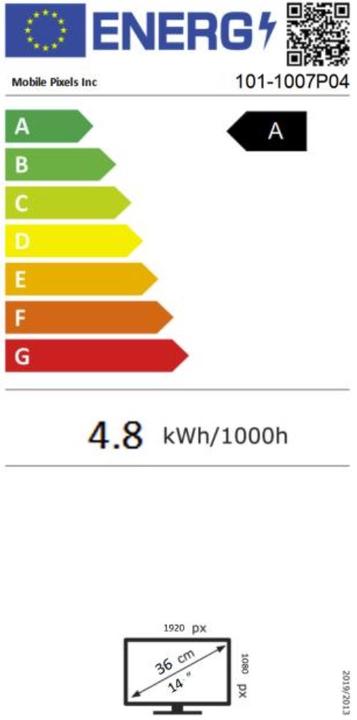 Energy Label Mobile Pixels Duex Max (1920 x 1080 pixels, 14.10")