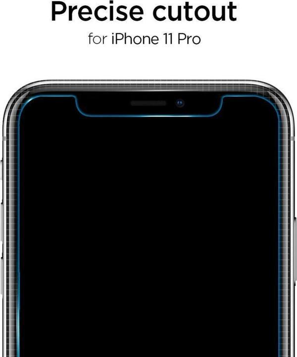 Produktbild Spigen Tempered Glass Alm Glas.Tr Slim 2-Pack Iphone 11 (2 Stück, Apple iPhone 11)