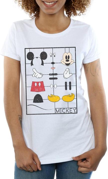 Actual product image Disney Womens/Ladies Mickey Mouse Construction Kit Cotton T-Shirt (L)
