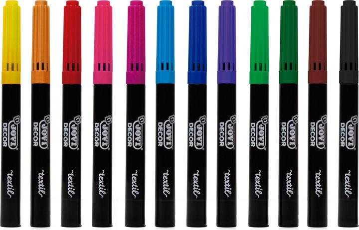 Nährwerte und Zutaten Jovi Textilmarker Jovidecor Textil VE=12 Stück farbig sortiert (12 Farben, 4.80 mm, 12 x)