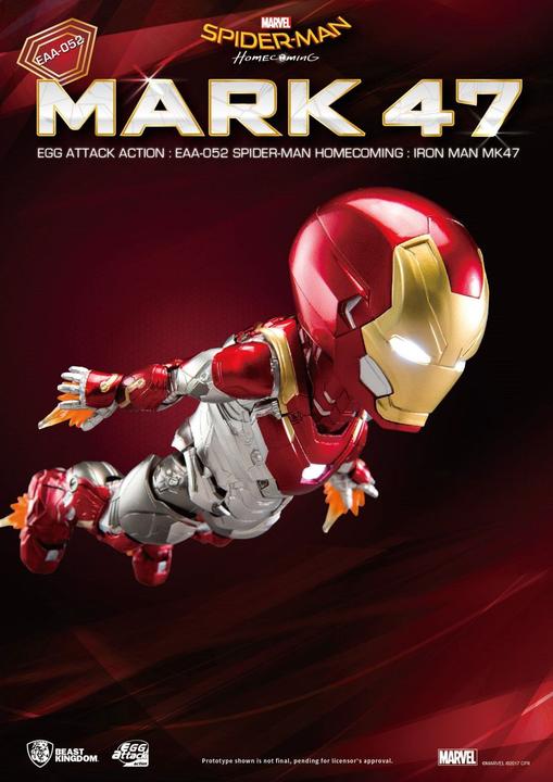 Image du produit Beast Kingdom Spider-Man Homecoming "Iron Man MK 47" Egg Attack Figurine d'action
