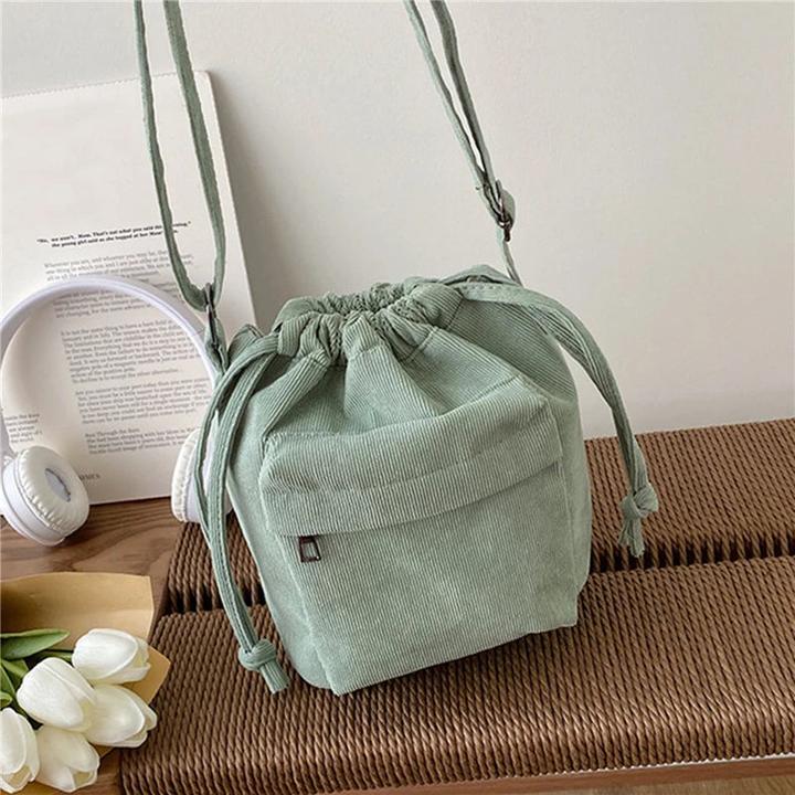 Immagine prodotto Only-Bags.Store Borsa a tracolla media Borsa a tracolla con coulisse Borsa a secchiello Casual Light Borsa a