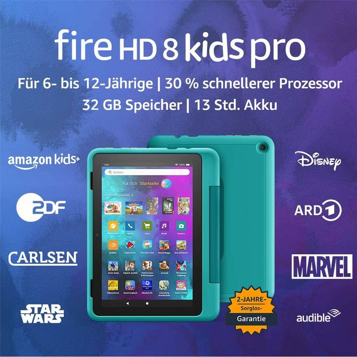 Produktbild Amazon Fire HD 8 Kids Pro (nur WLAN, 8", 32 GB, Teal)