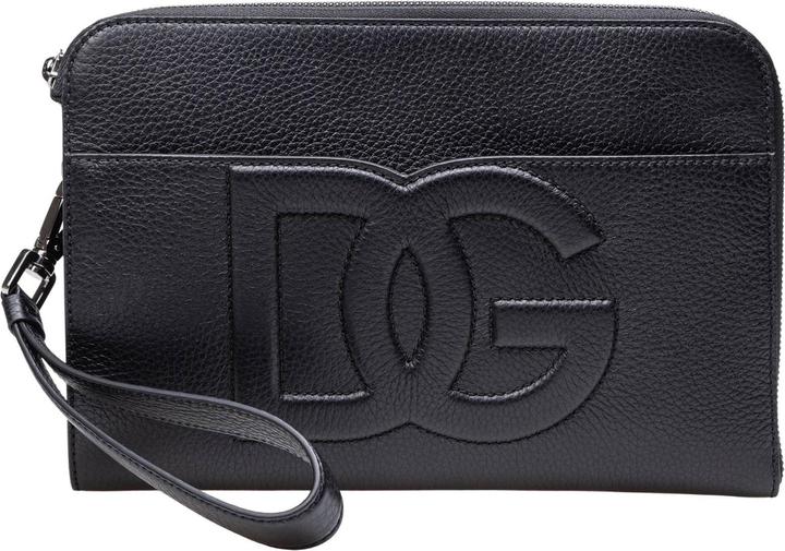 Actual product image Dolce & Gabbana deerskin clutch color black