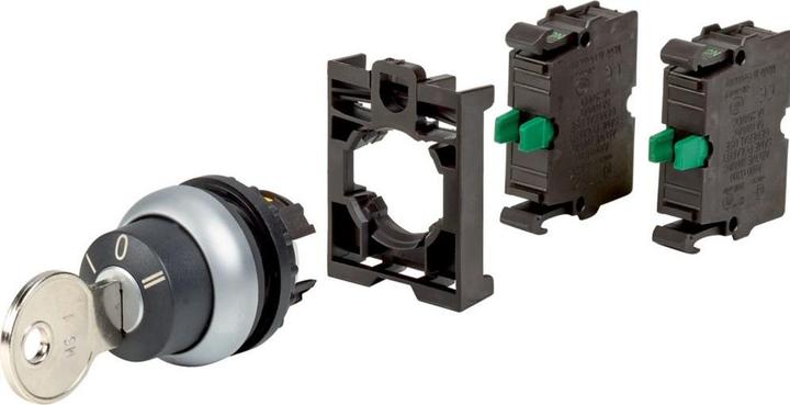 Actual product image Eaton M22-WS3-2K10-BVP key switch front ring plastic key black 1 pc.