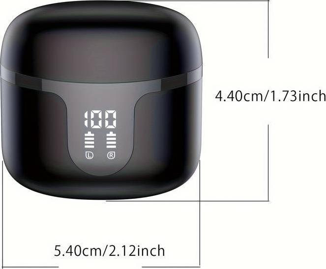 Produktbild PhoneLook Bluetooth 5.3 In-Ear kabellose Kopfhörer Ladeetui mit digitaler Batterie Anzeige, USB Type C (50 h, Kabellos)