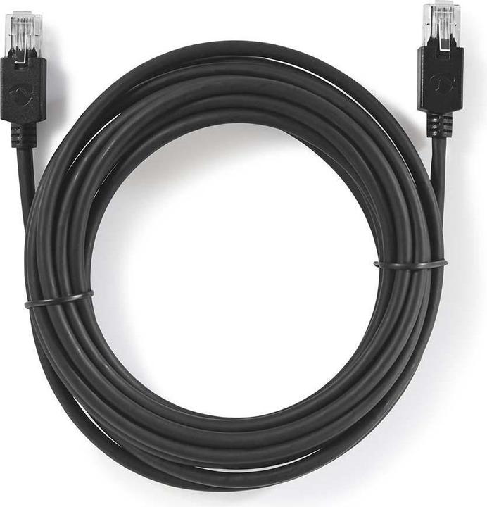 Actual product image Nedis Cat 5e cable U/UTP RJ45 plug RJ45 plug 15.0 m round LSZH Anthracite Packaging with viewing window (U/UTP, CAT5e, 15 m)