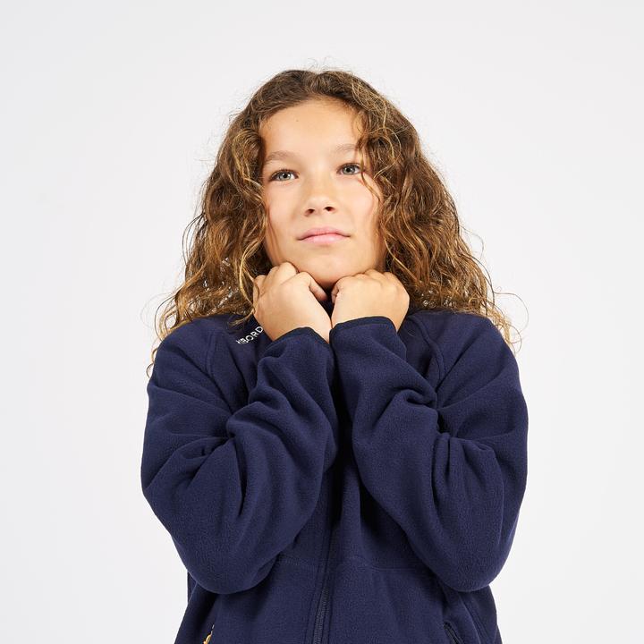 Produktbild Tribord Fleecejacke Segeln Kinder warm 100 blau/schwarz (8, 9, 10)