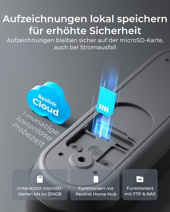 Image du produit Reolink D340B 2K+ WiFi Video Doorbell (WiFi)