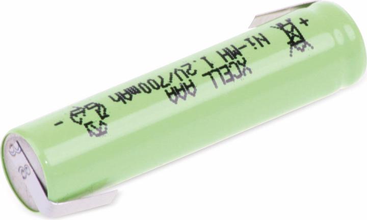 XCell Batteria NiMH, cella industriale, micro, etichetta a Z, 43x10mm, 1,2V/700mAh (AAA, 700 mAh)