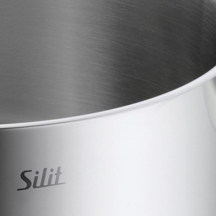 Produktbild Silit Kochtopf Milchtopf 14cm Topf klein 1,7l Deckel Achat Edelstahl 18/10 (14 cm, Milchtopf, Edelstahl)