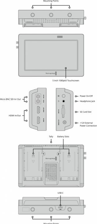Produktbild Blackmagic Video Assist 5 (5", Full HD)