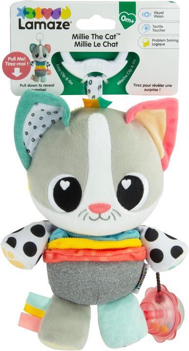 Image du produit Tomy Clip N go Millie le chat, 0 mois et +, tire sur l'anneau et Millie grandit