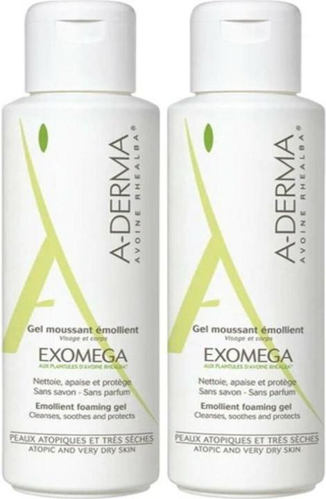 A-Derma Exomega Gel Moussant żel do codziennej pielęgnacji bardzo suchej i atopowej skóry 2x500ml (Körperlotion, 1000 ml)
