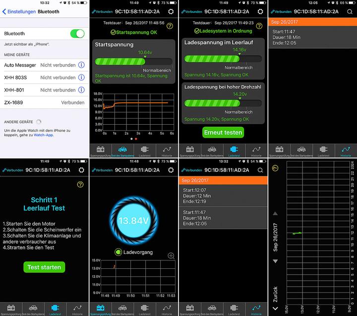 Immagine prodotto Lescars Monitor della batteria dell'auto con Bluetooth (1 pz.)